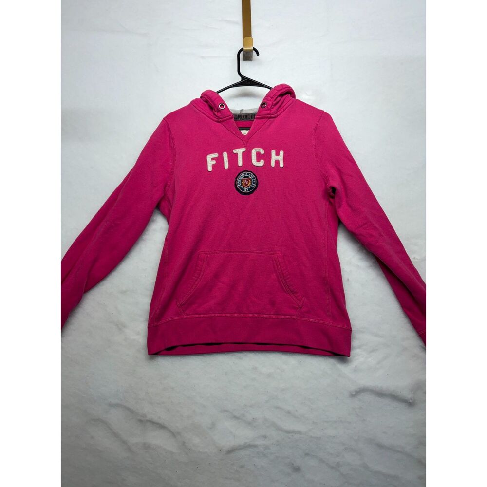 Vintage Y2K Abercrombie & Fitch Large Pink Hoodie 2000s sweatshirt